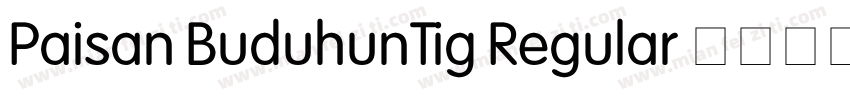 Paisan BuduhunTig Regular 字体下载字体转换